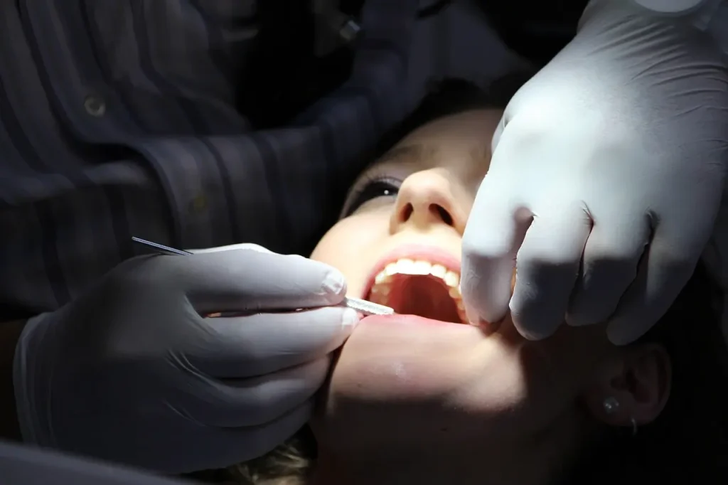 Dentures being fitted